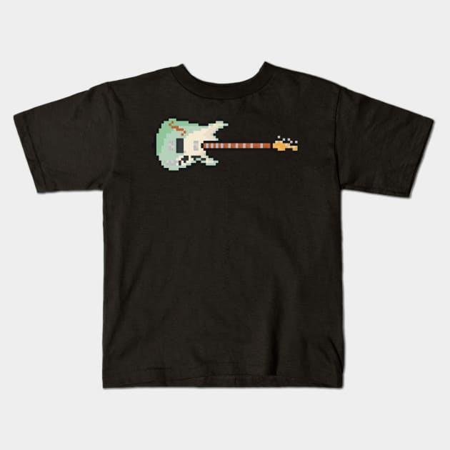 Pixel Pawn Shop 72 Guitar Kids T-Shirt by gkillerb